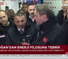 Cumhurbaşkanı Erdoğan, Yavuz Sondaj Gemisi &ccedil;alışanlarının yeni yılını kutladı