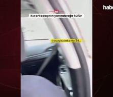 İstanbul'da takside kavga: Kız arkadaşının yanında ağır k&uuml;f&uuml;rler etti