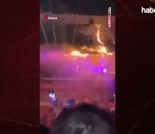 Yangının &ccedil;ıkış anı: İsvi&ccedil;re'deki patlamada 47 kişi hayatını kaybetti