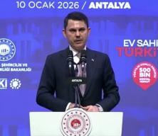 Bakan Kurum Antalya'daki konutlar i&ccedil;in teslim tarihini a&ccedil;ıkladı