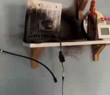 Manisa Turgutlu&rsquo;da 3 evin &uuml;zerine yıldırım d&uuml;şt&uuml;