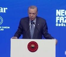 Cumhurbaşkanı Erdoğan, 12. Necip Fazıl &Ouml;d&uuml;lleri T&ouml;reni'nde a&ccedil;ıklamalarda bulunuyor