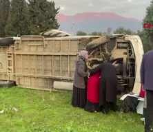 Aydın'da iş&ccedil;i servisi devrildi: &Ccedil;ok sayıda yaralı var!