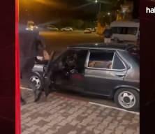 Eşi ve &ccedil;ocuğunun g&ouml;z&uuml; &ouml;n&uuml;nde sopalı saldırı dehşeti