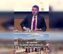 Bakan Kurum muhalefetin depremzedeye evler "faizle satılıyor" yalanlarına cevap verdi