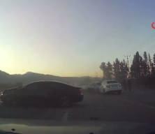 Hatay'da 5 aracın karıştığı kaza ara&ccedil; kamerasına yansıdı