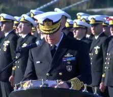 NATO g&ouml;revi i&ccedil;in yola &ccedil;ıkan Anadolu T&uuml;rk Deniz G&ouml;rev Kuvveti Fo&ccedil;a&rsquo;dan uğurlandı