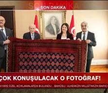 &Ouml;calan'ın Bah&ccedil;eli'ye hediye ettiği kilim ilk kez g&ouml;r&uuml;nt&uuml;lendi