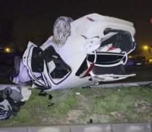 Otomobil takla attı: 1 yaşındaki bebek &ouml;ld&uuml;, anne ve baba yaralandı