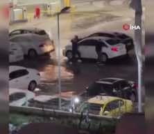 Esenyurt'ta şehir eşkiyaları benzinlikte araca saldırdı