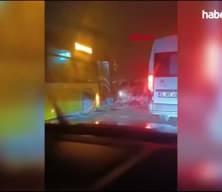 Arnavutk&ouml;y'de İETT otob&uuml;s&uuml; ile hafif ticari ara&ccedil; &ccedil;arpıştı