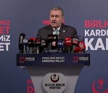 BBP Genel Başkanı Destici, partisinin 33. kuruluş yıl d&ouml;n&uuml;m&uuml; programında konuştu