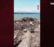 Endonezya'da denize acil iniş yapan u&ccedil;ak kamerada!