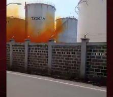 Endonezya'da nitrik asit sızıntısı kameralara yansıdı