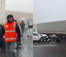 Gaziantep - Şanlıurfa otoyolunda zincirleme kaza; &ouml;l&uuml; ve yaralılar var