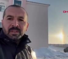 Karlıova'da 'yalancı g&uuml;neş' g&ouml;r&uuml;nt&uuml;lendi