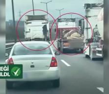 Bakan Yerlikaya paylaştı! Sol şeridi işgal eden tır s&uuml;r&uuml;c&uuml;s&uuml;ne ceza