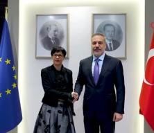 Bakan Fidan, AB Komisyonunun Genişlemeden Sorumlu &Uuml;yesi Kos ile g&ouml;r&uuml;şt&uuml;