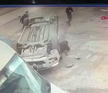 Bursa&rsquo;da feci kaza! &Ccedil;ocuk s&uuml;r&uuml;c&uuml; 3 araca &ccedil;arpıp takla attı: 8 yaralı