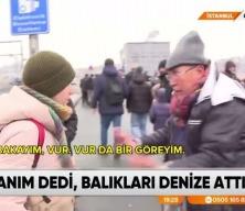 Vegan kadın yaşlı adamın balıklarını denize attı, ortalık karıştı!