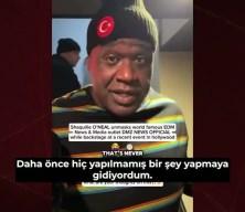Shaquille O'Neal T&uuml;rk bayraklı şapkasıylaABD'deki etkinlikte boy  g&ouml;sterdi g&ouml;r&uuml;ld&uuml;
