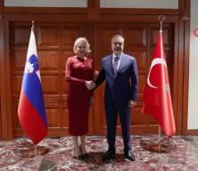 Bakan Fidan Slovenya Meclis Başkanı ile g&ouml;r&uuml;şt&uuml;