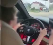 Bolu'da &ccedil;ocuğuna araba veren aileye ceza kesildi