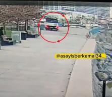 Direksiyon hakimiyetin kaybeden zabıta aracı denize u&ccedil;tu!