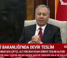 İ&ccedil;işleri Bakanlığı'nda devir teslim t&ouml;reni: Bakan &Ccedil;ift&ccedil;i, g&ouml;revi Yerlikaya'dan devralıyor