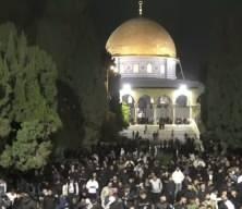 100 bin kişilik meydan okuma! Mescid-i Aksa'da tarihi anlar...