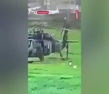 Kolombiya'da askeri helikoptere yıldırım &ccedil;arptı, 1 personel yaralandı