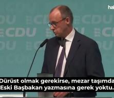 Alman Başbakan'dan Filistin pankartına tepki: Biz İsrail'in yanındayız!