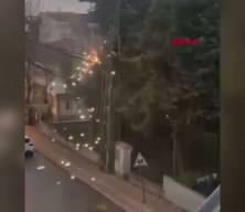 Samsun'da trafo patlaması paniği: Kıvılcımlar geceyi aydınlattı