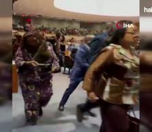 Bakan G&ouml;ktaş&rsquo;tan BM&rsquo;de İsrail protestosu: Salonu terk etti