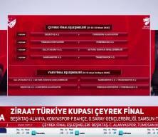 Ziraat T&uuml;rkiye Kupası'nda &ccedil;eyrek ve yarı final eşleşmeleri belli oldu!