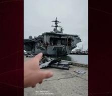 ABD'nin meşhur savaş gemisi tamir i&ccedil;in Girit'e d&ouml;nd&uuml;