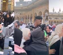 Kabe'nin &ouml;rt&uuml;s&uuml;n&uuml; makasla kesmeye &ccedil;alışan T&uuml;rk hacı g&ouml;zaltına alındı!