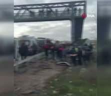 Ankara'da Saray mevkiinde Kızılcahamam halk otob&uuml;s&uuml; kaza yaptı: 4 &ouml;l&uuml;, 13 yaralı