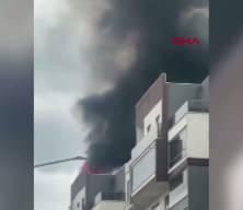 Bursa'da 8 katlı apartmanda yangın