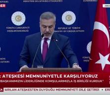 Dışişleri Bakanı Hakan "D&uuml;nya İsrail'in sabotajlarına ses &ccedil;ıkarmalı" dedi.