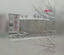 Gerede'de kar yağışı etkili oldu