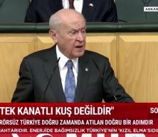 MHP lideri Devlet Bah&ccedil;eli ter&ouml;rs&uuml;t T&uuml;rkiye'de "Oyalanmaya ve oyalamaya gerek yoktur" dedi...