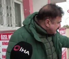 "M&uuml;lk&uuml;m" diyerek kaldırımı dubalarla kapattı