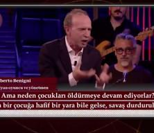 Oscar &ouml;d&uuml;ll&uuml; İtalyan oyuncu Siyonist İsrail'e "Siz insan değilsiniz" diye eleştirdi