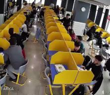 Van'daki depremin korku dolu anları kamerada