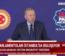 Cumhurbaşkanı Erdoğan: Barışın ve huzurun &ouml;n&uuml;ndeki en b&uuml;y&uuml;k engel İsrail h&uuml;k&uuml;metidir