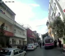 Apartmanda korkutan yangın: 9 kişinin tahliye anları kamerada