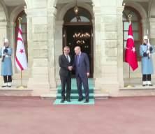 Erdoğan, KKTC Cumhurbaşkanı Erh&uuml;rman ile g&ouml;r&uuml;şt&uuml;  Recep Tayyip Erdoğan