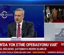 İsrail'in Suriye'ye y&ouml;nelik olası saldırısını Dışişleri Bakanı Hakan Fidan 'B&uuml;y&uuml;k bir risk' deyip a&ccedil;ıkladı..