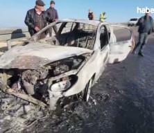 Siirt'te otomobilde &ccedil;ıkan yangın s&ouml;nd&uuml;r&uuml;ld&uuml;